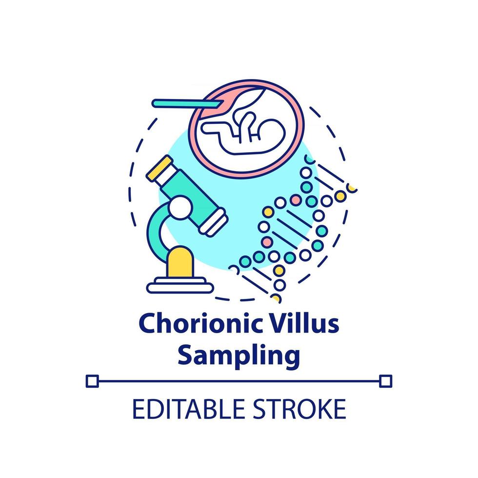 Chorionic villus sampling concept icon vector