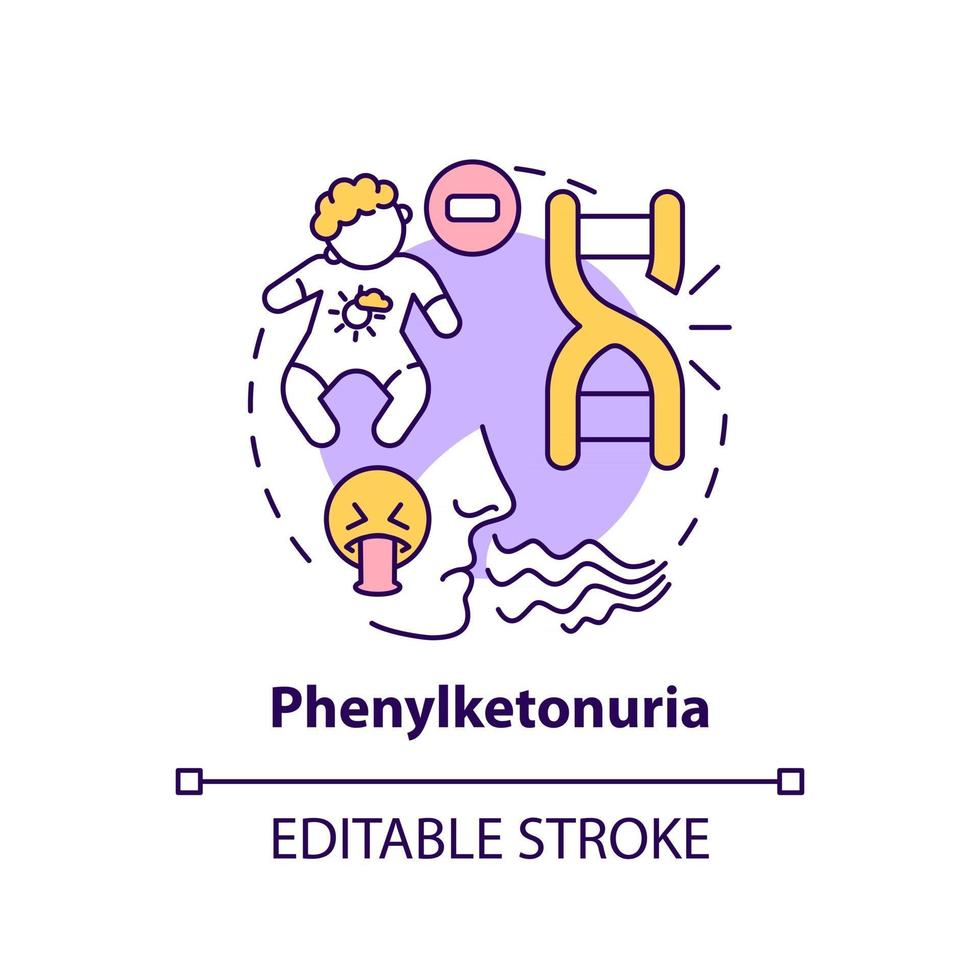 Phenylketonuria concept icon vector