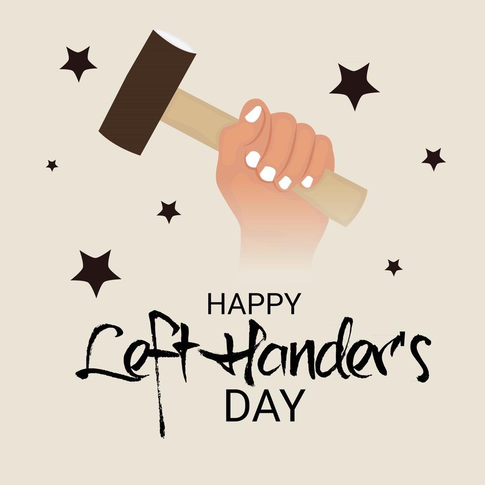 Vector illustration of a Background for Happy Left Handers Day