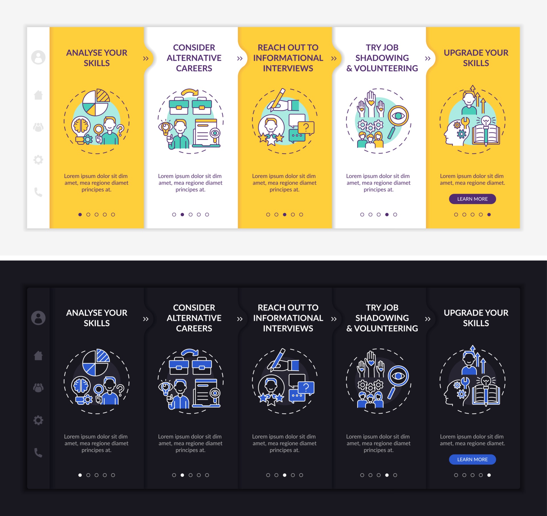 Career change steps onboarding vector template 2486885 Vector Art at ...