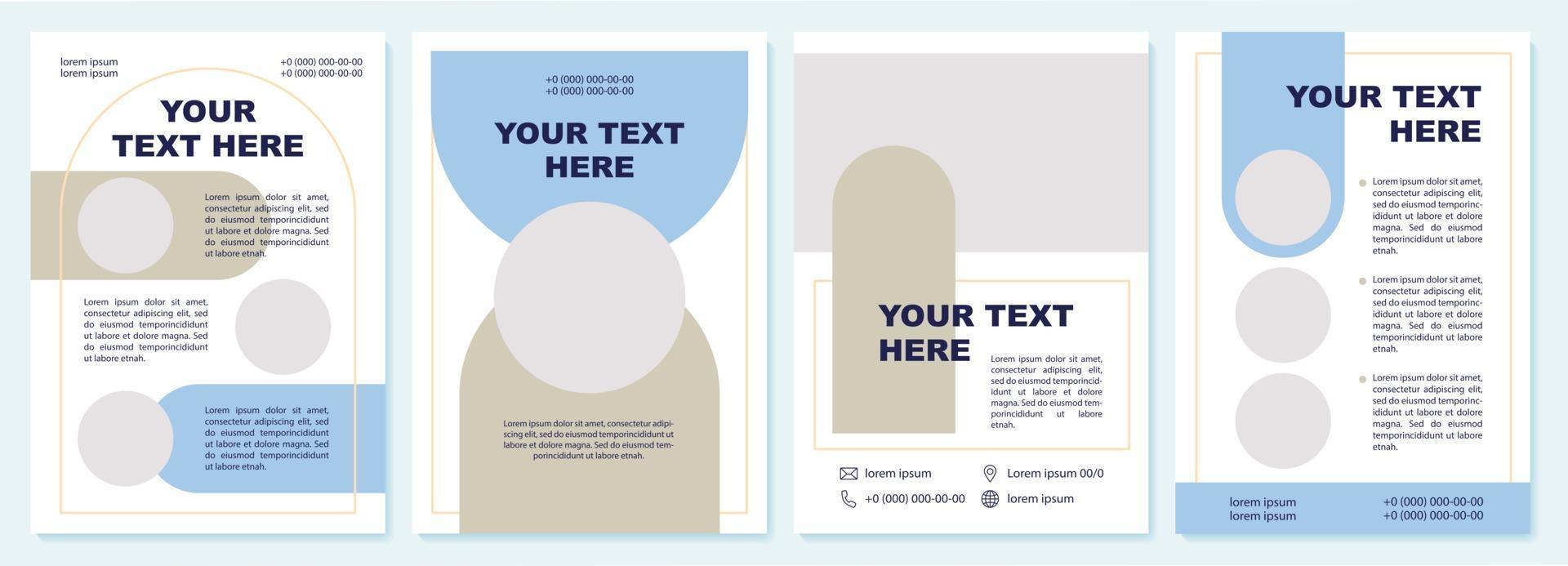 Finance and commerce brochure template vector