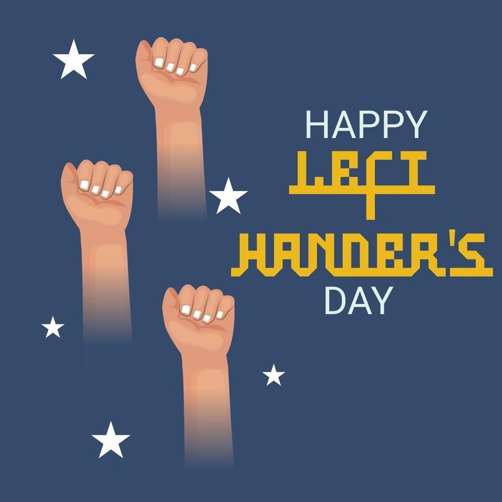 Vector illustration of a Background for Happy Left Handers Day