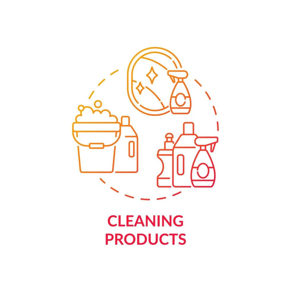 Cleaning products concept icon vector