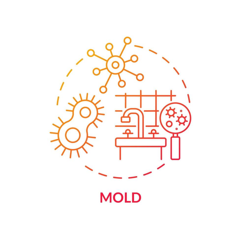 Mold concept icon vector