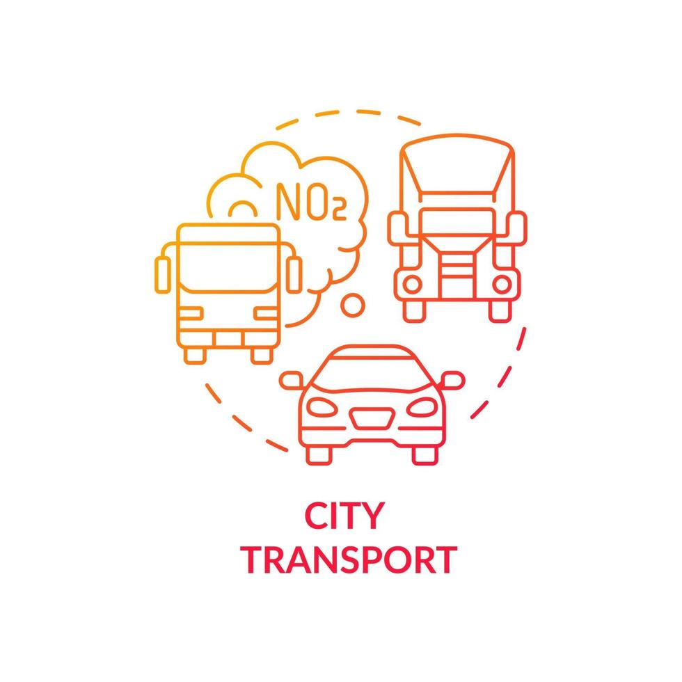 icono del concepto de transporte de la ciudad vector