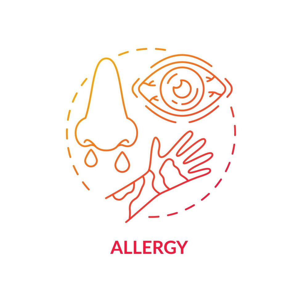 Allergy concept icon vector