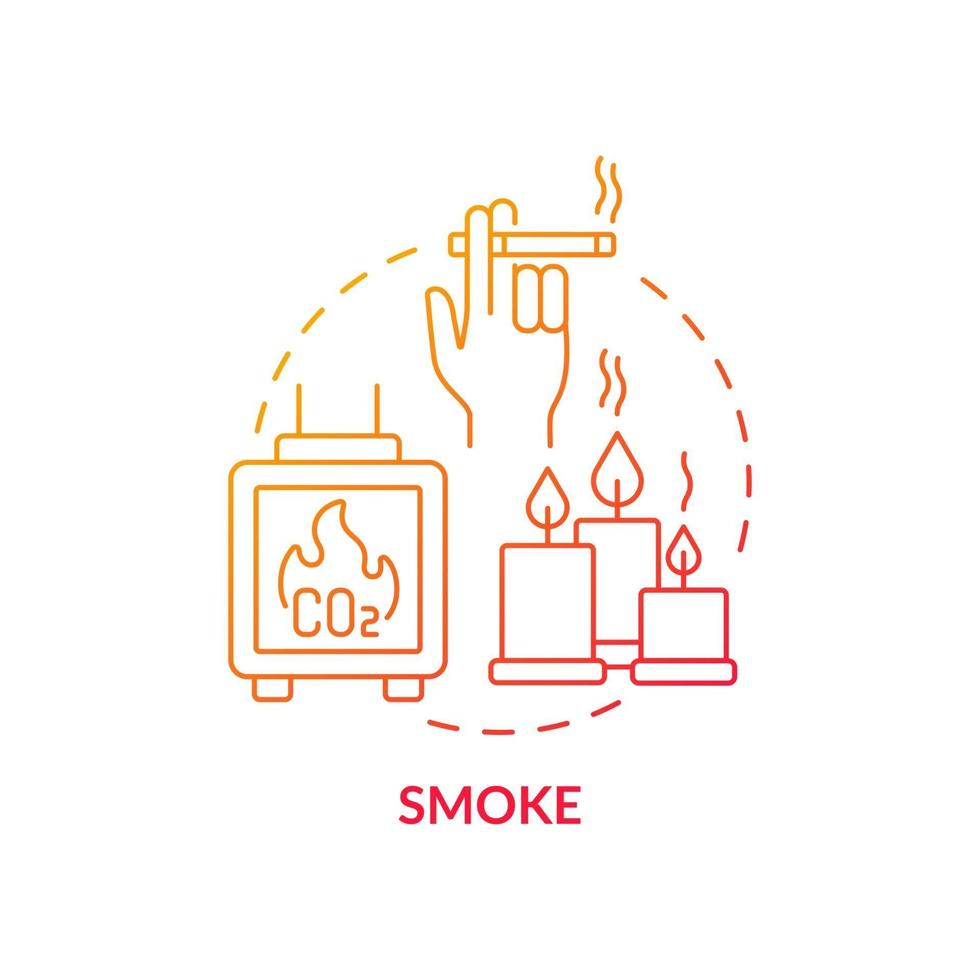 Smoke concept icon vector