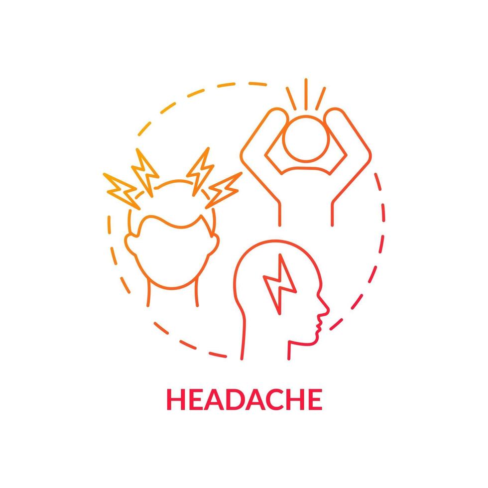 Headache concept icon vector