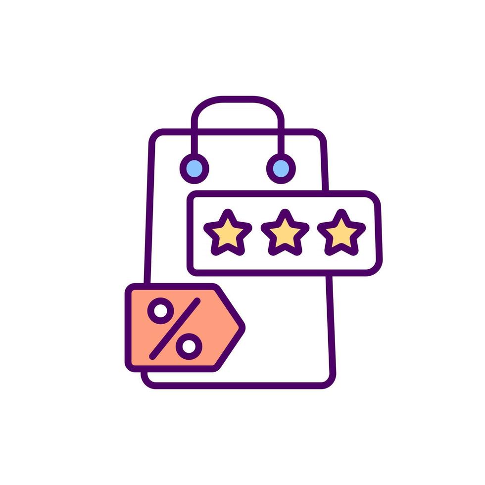 Bargain hunting RGB color icon vector