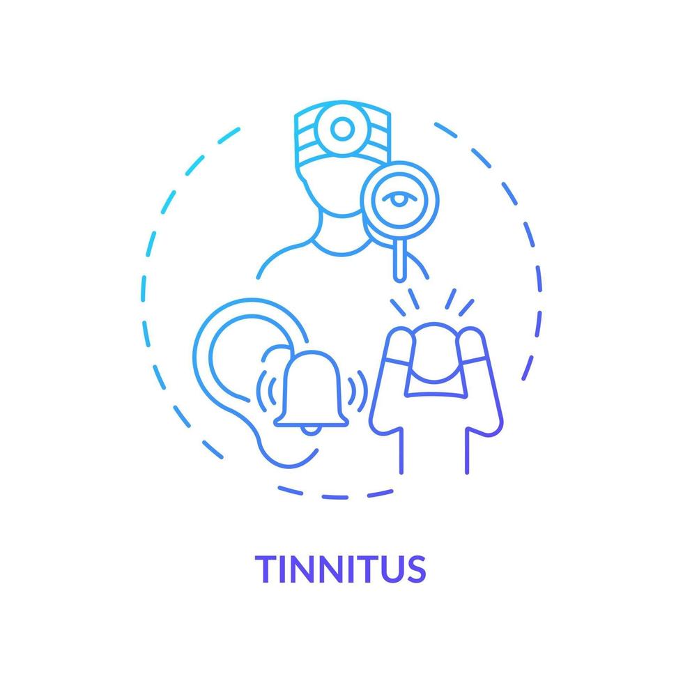 Tinnitus concept icon vector