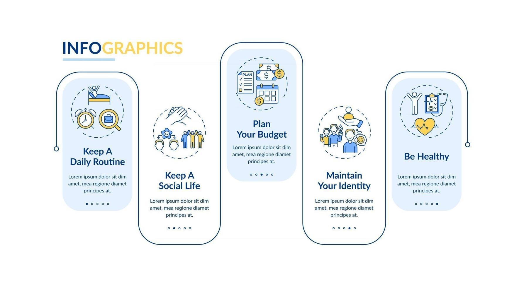 Job transition advices vector infographic template