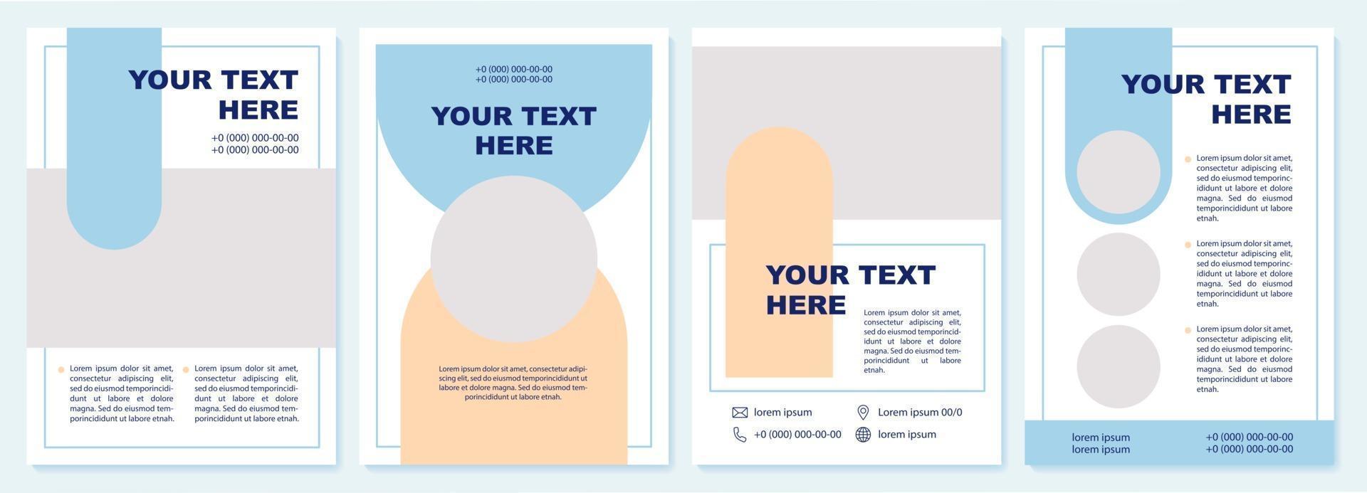 Educational information brochure template vector