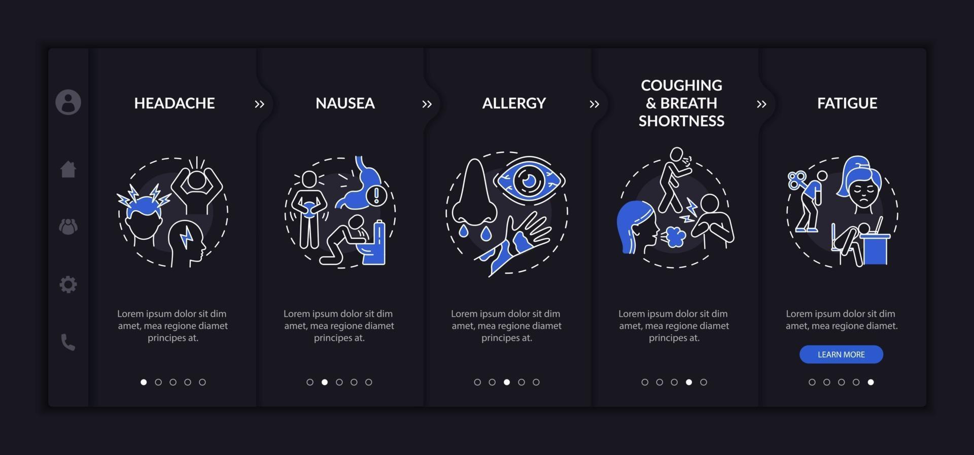 plantilla de vector de incorporación de diagnóstico de enfermedades de contaminación del aire