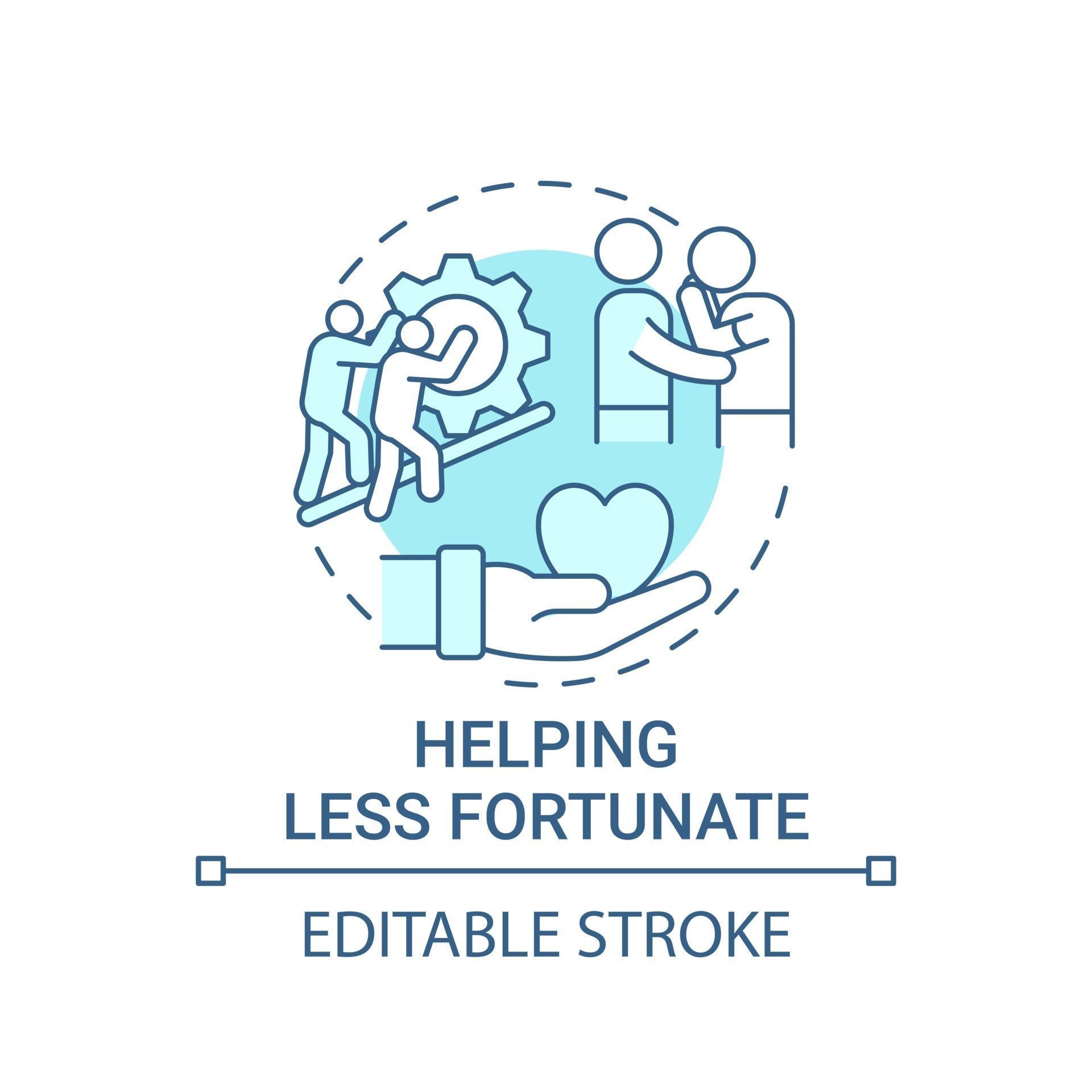 Helping less fortunate concept icon 2487295 Vector Art at Vecteezy