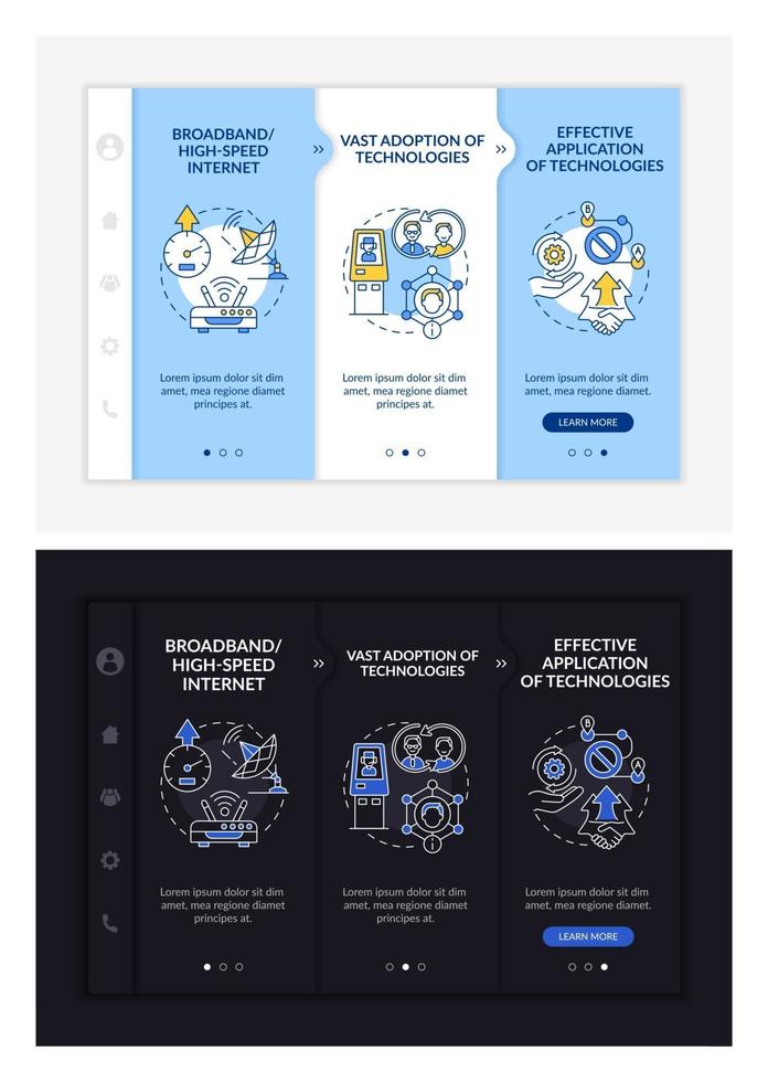 Digital inclusion preconditions onboarding vector template