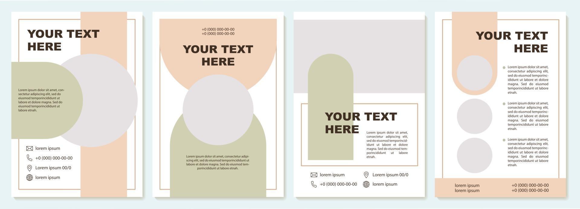 Creative orange and green brochure template vector