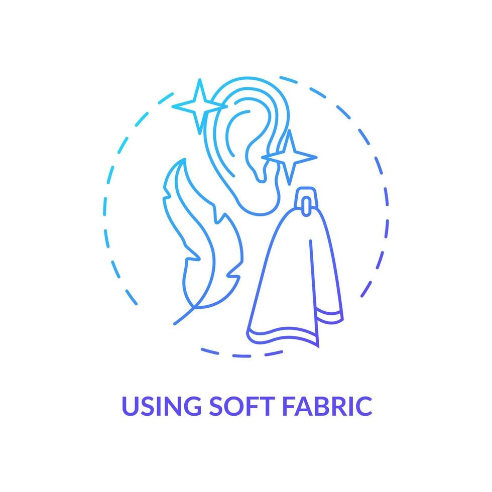 Using soft fabric concept icon vector