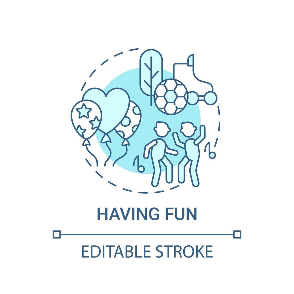 Having fun concept icon vector