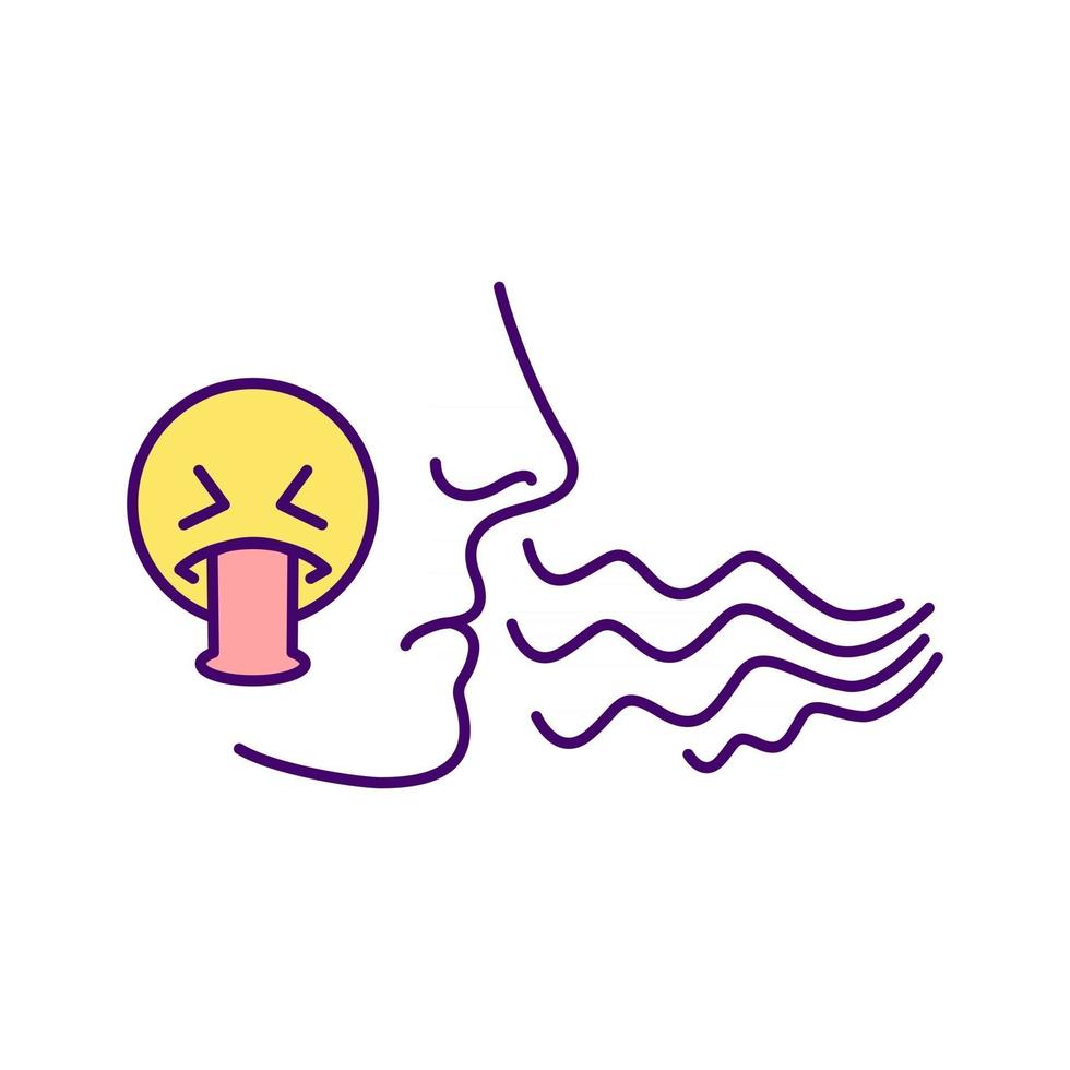 Bad smell RGB color icon vector