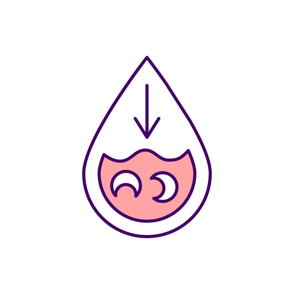 Sickle cell anemia RGB color icon vector