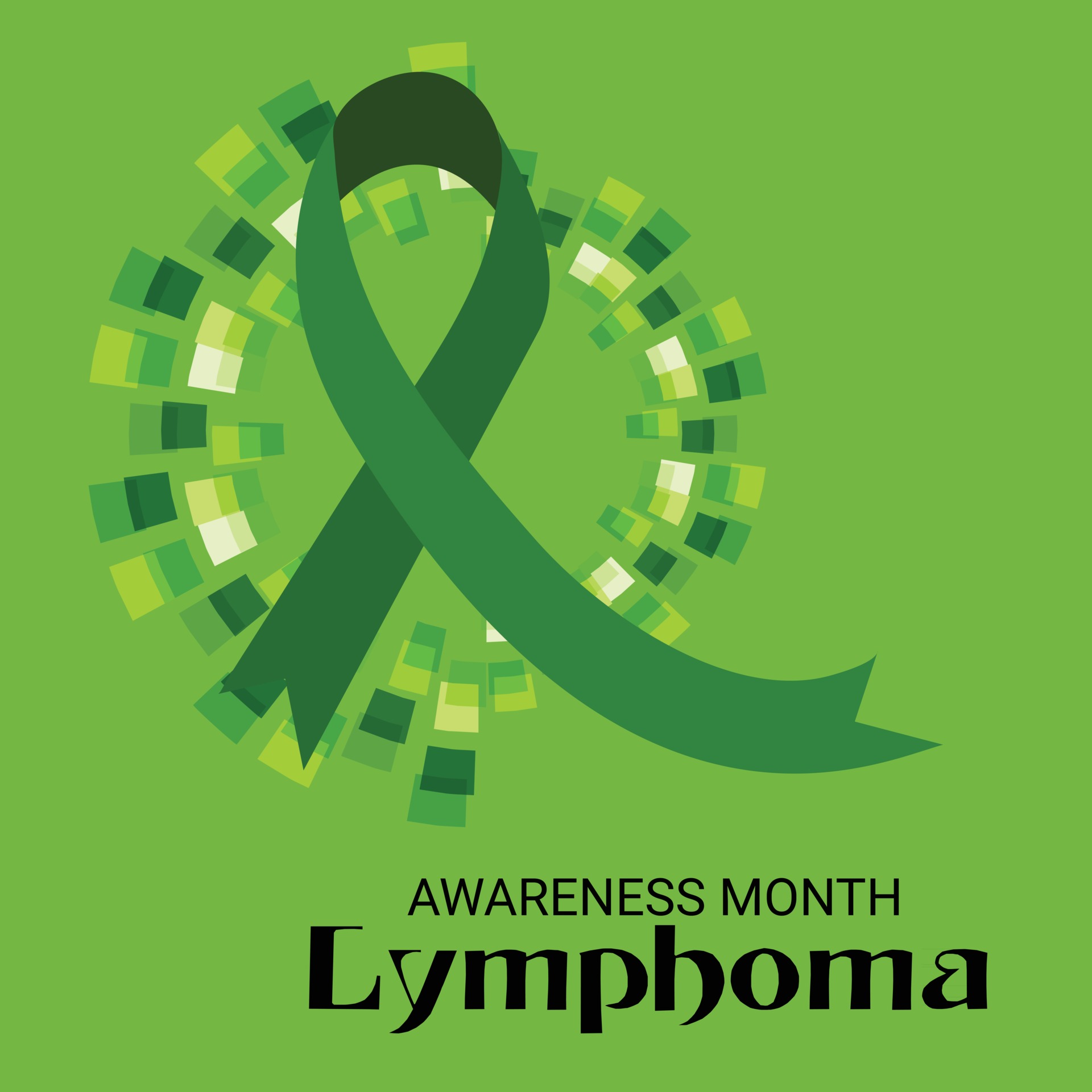 Vector illustration of a Background for Lymphoma Awareness Month