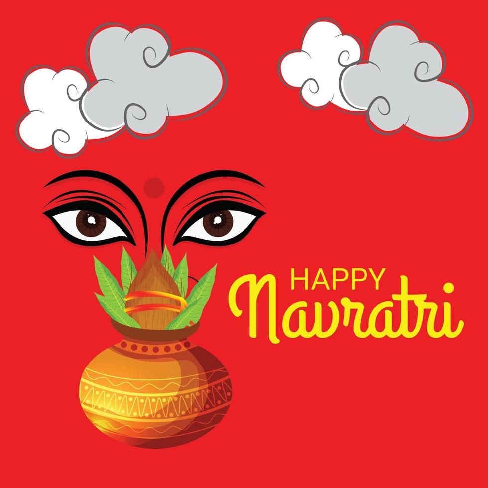 Vector illustration of a Background for Happy Navratri Celebration