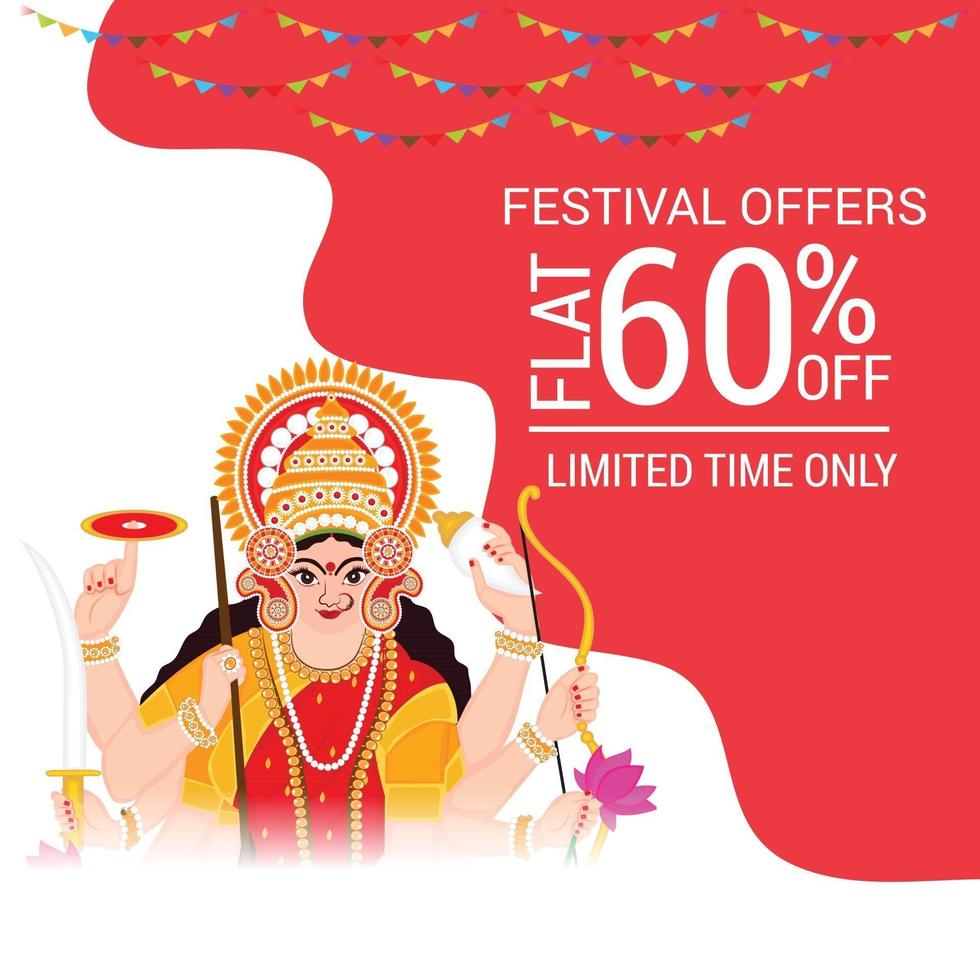 Vector illustration of a Background for Happy Navratri Celebration