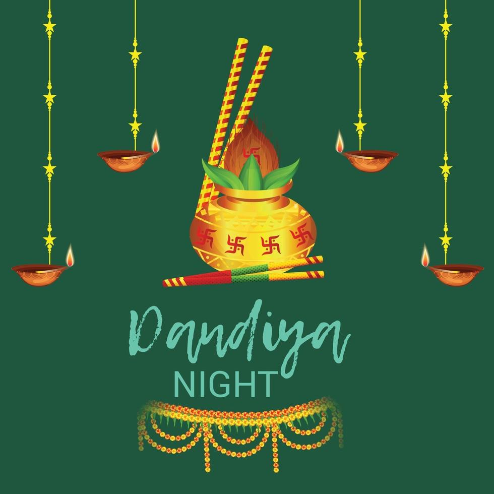 Vector illustration of a Background for Happy Navratri Celebration