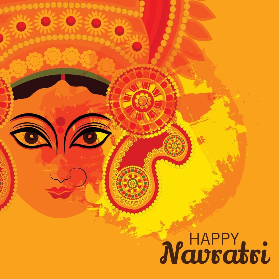 ilustración vectorial de un fondo para la feliz celebración navratri vector