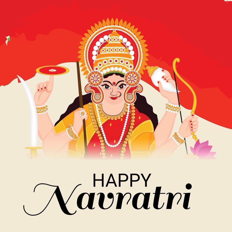 Vector illustration of a Background for Happy Navratri Celebration