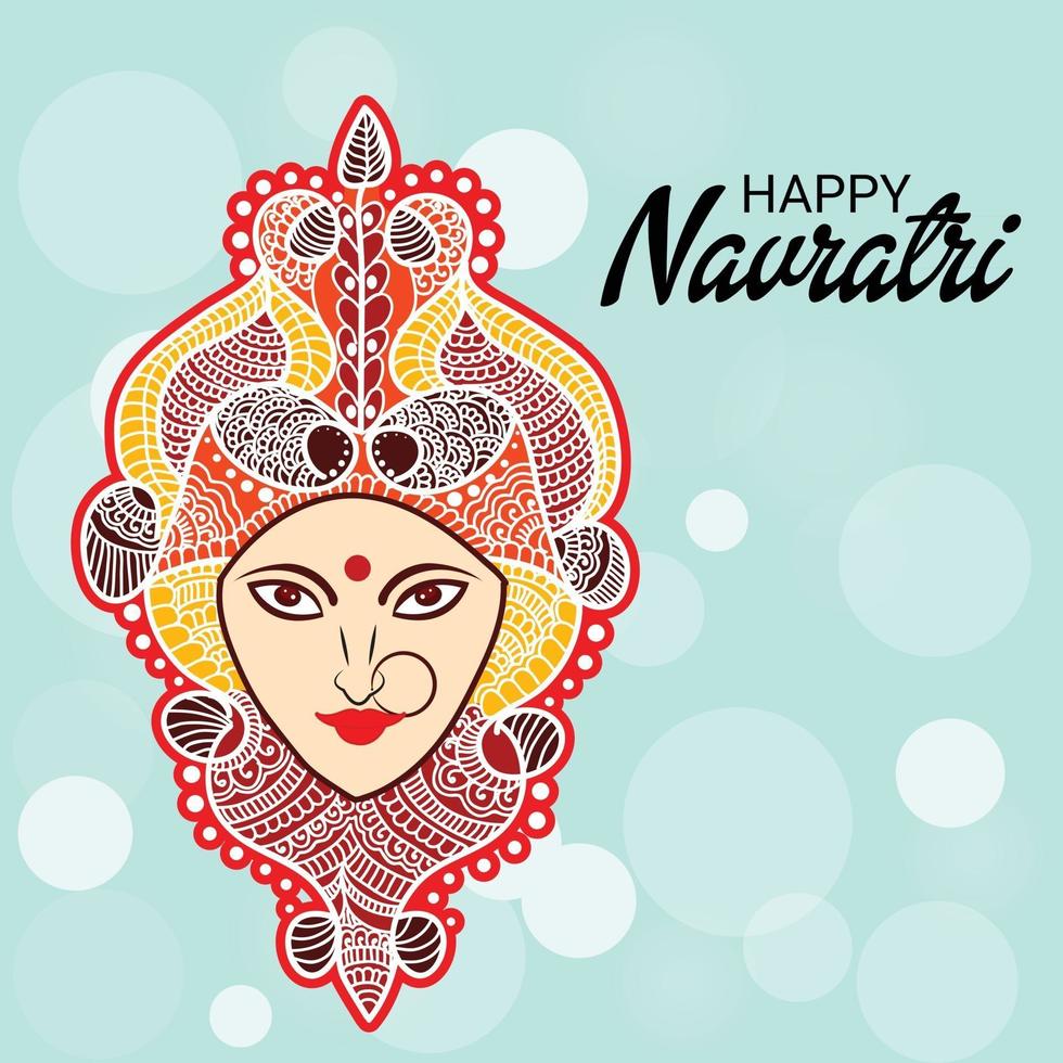 ilustración vectorial de un fondo para la feliz celebración navratri vector