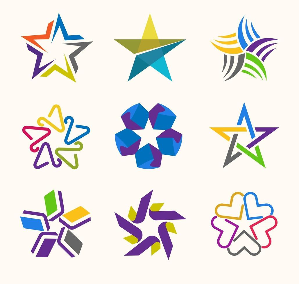 colección de vectores de plantilla de logotipo de estrella