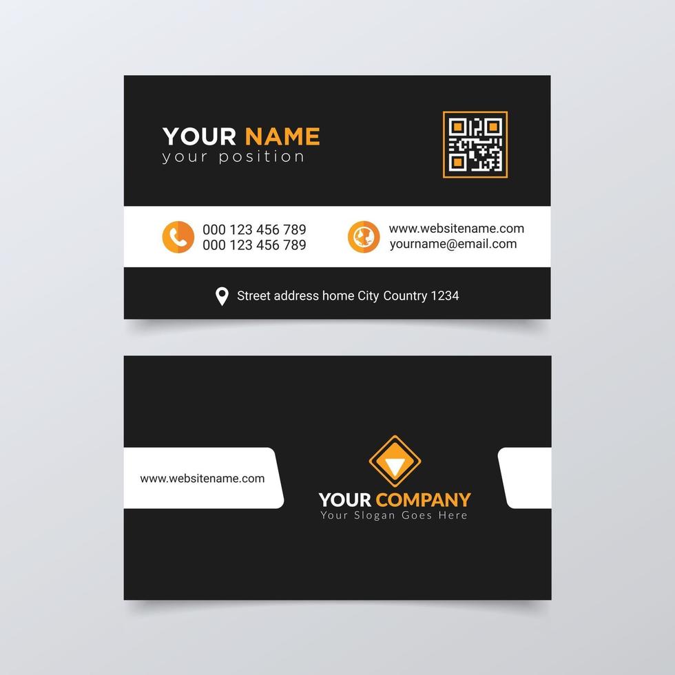 Creative and  Modern corporate business card design template vector