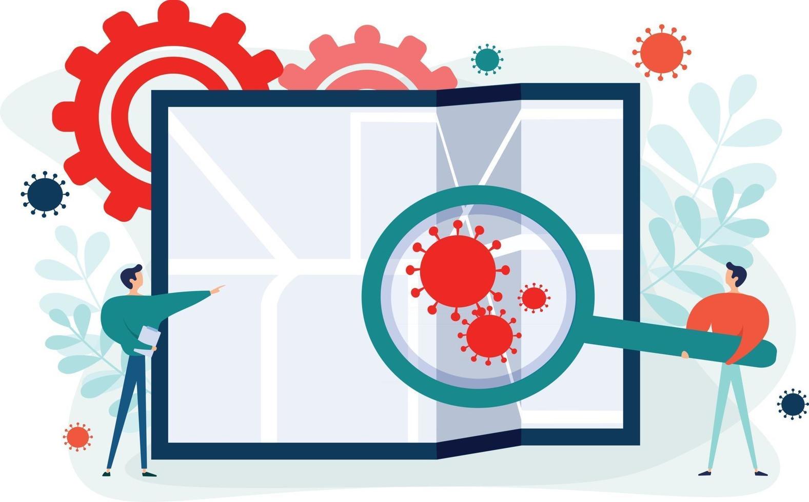 Concepto de seguimiento de coronavirus 2019ncov vector