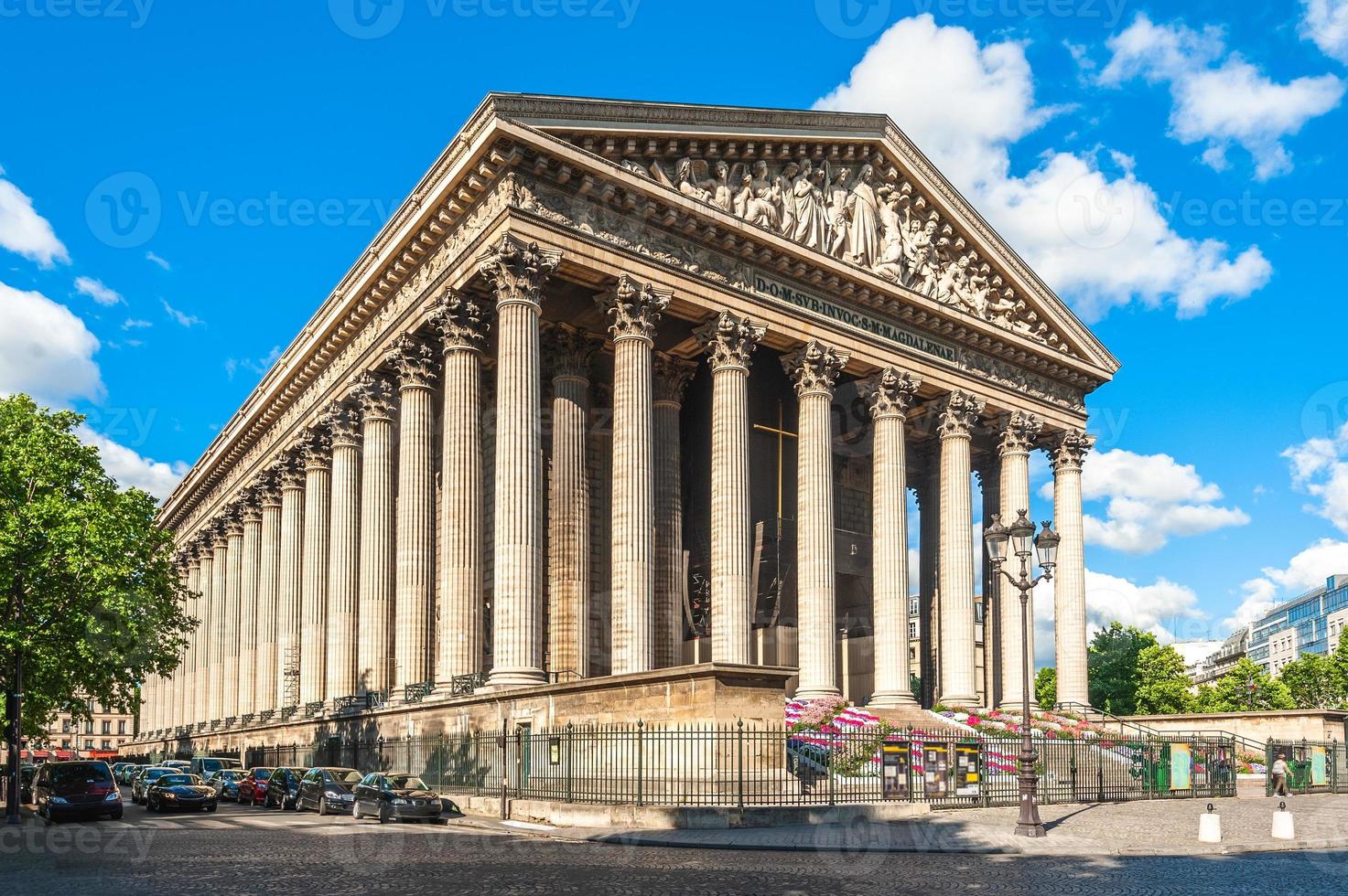 La Madeleine church in Paris France photo