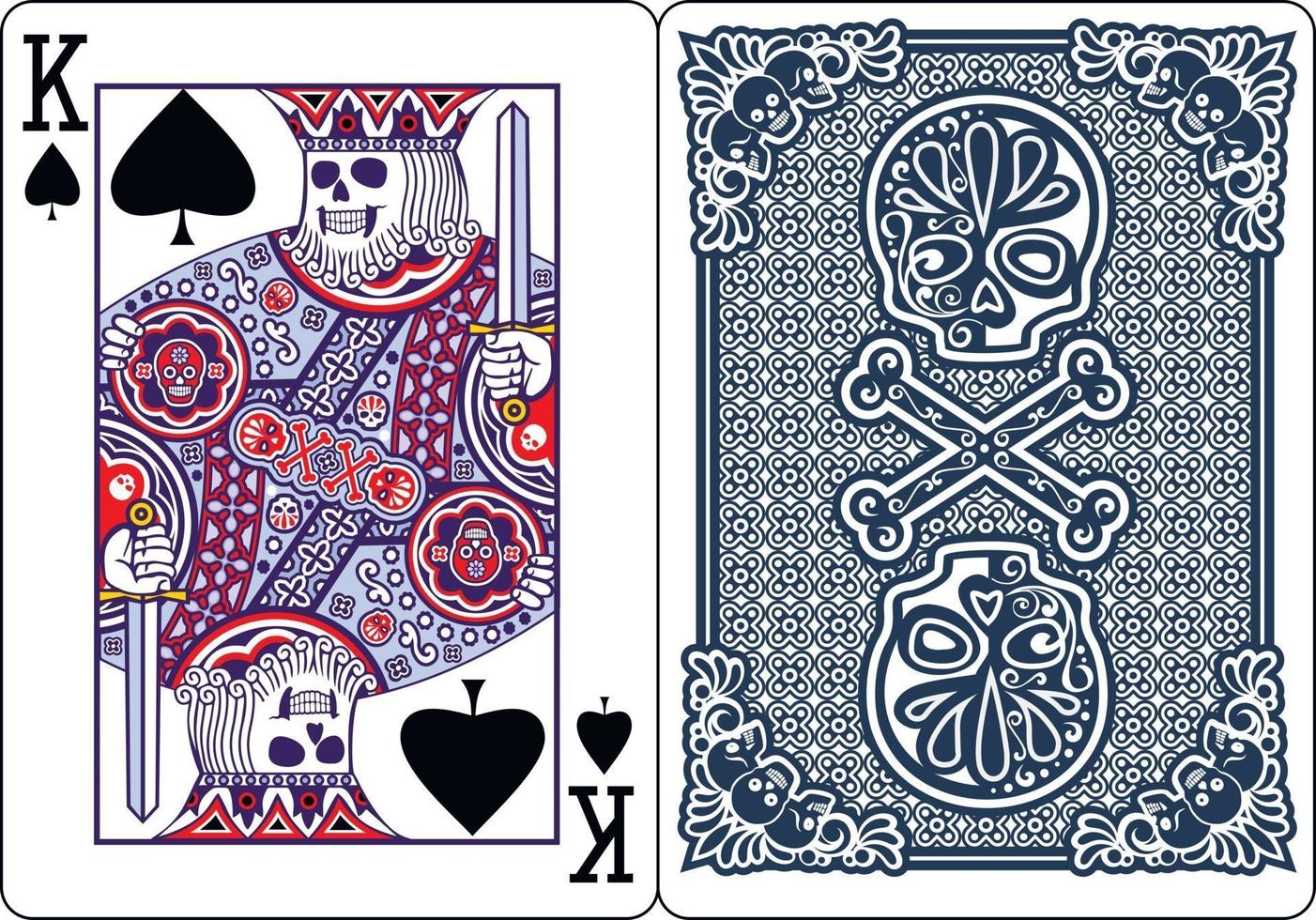 Exclusive Skeleton Poker Playing Cards vector
