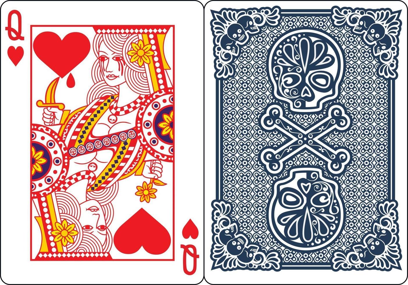 Exclusive Skeleton Poker Playing Cards vector