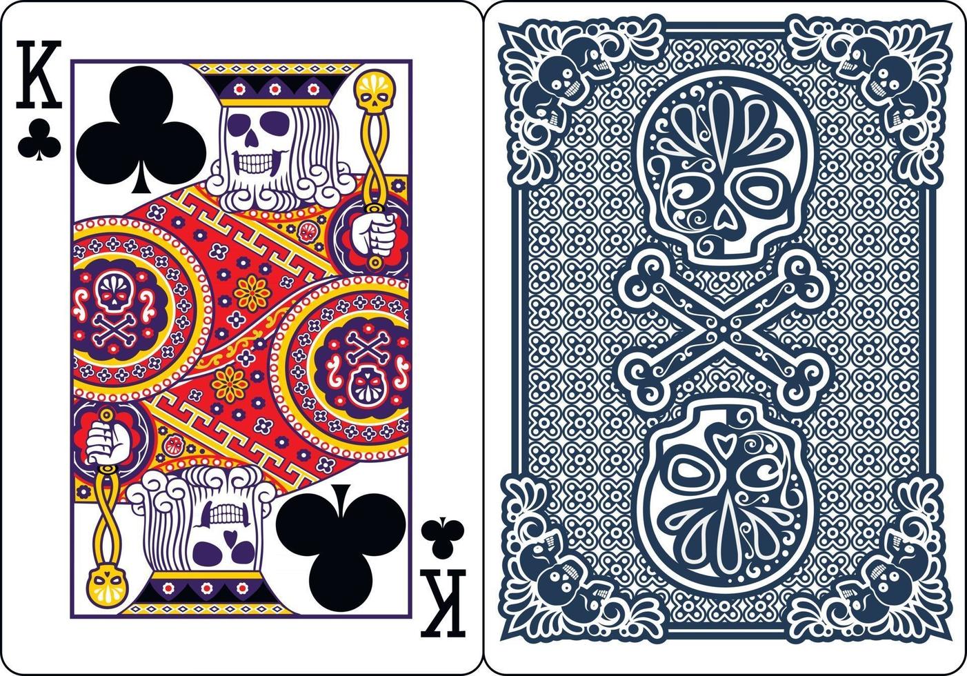 Exclusive Skeleton Poker Playing Cards vector