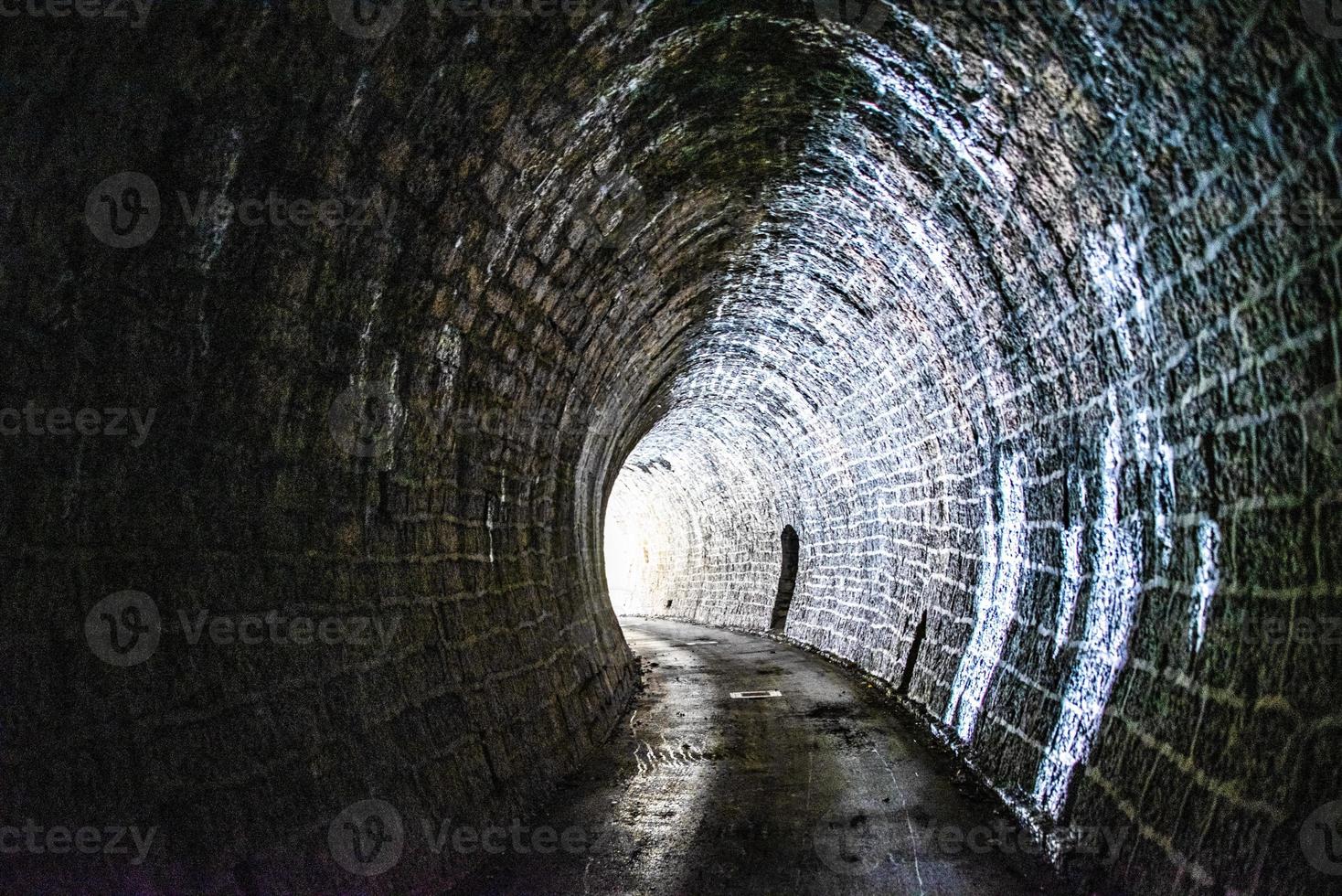 illuminated tunnel one photo