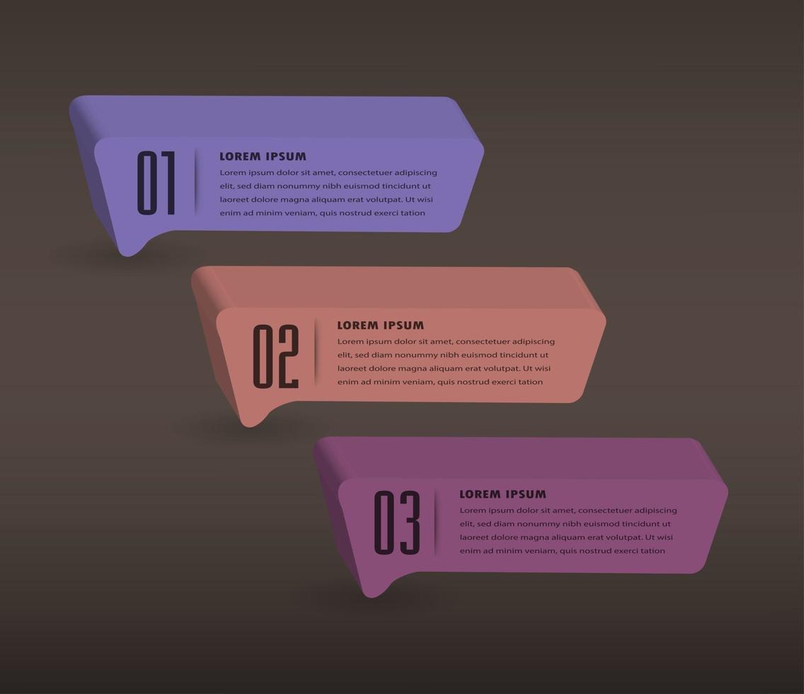 modern text box template banner Infographics vector