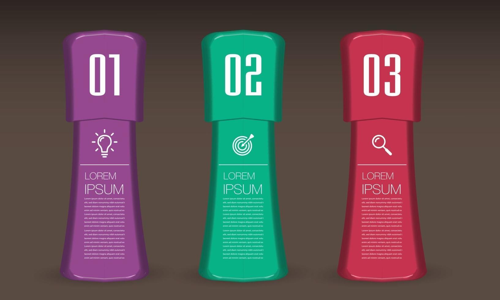 modern text box template banner Infographics vector