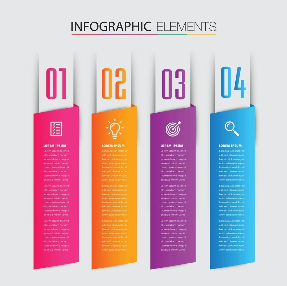 modern text box template banner Infographics vector