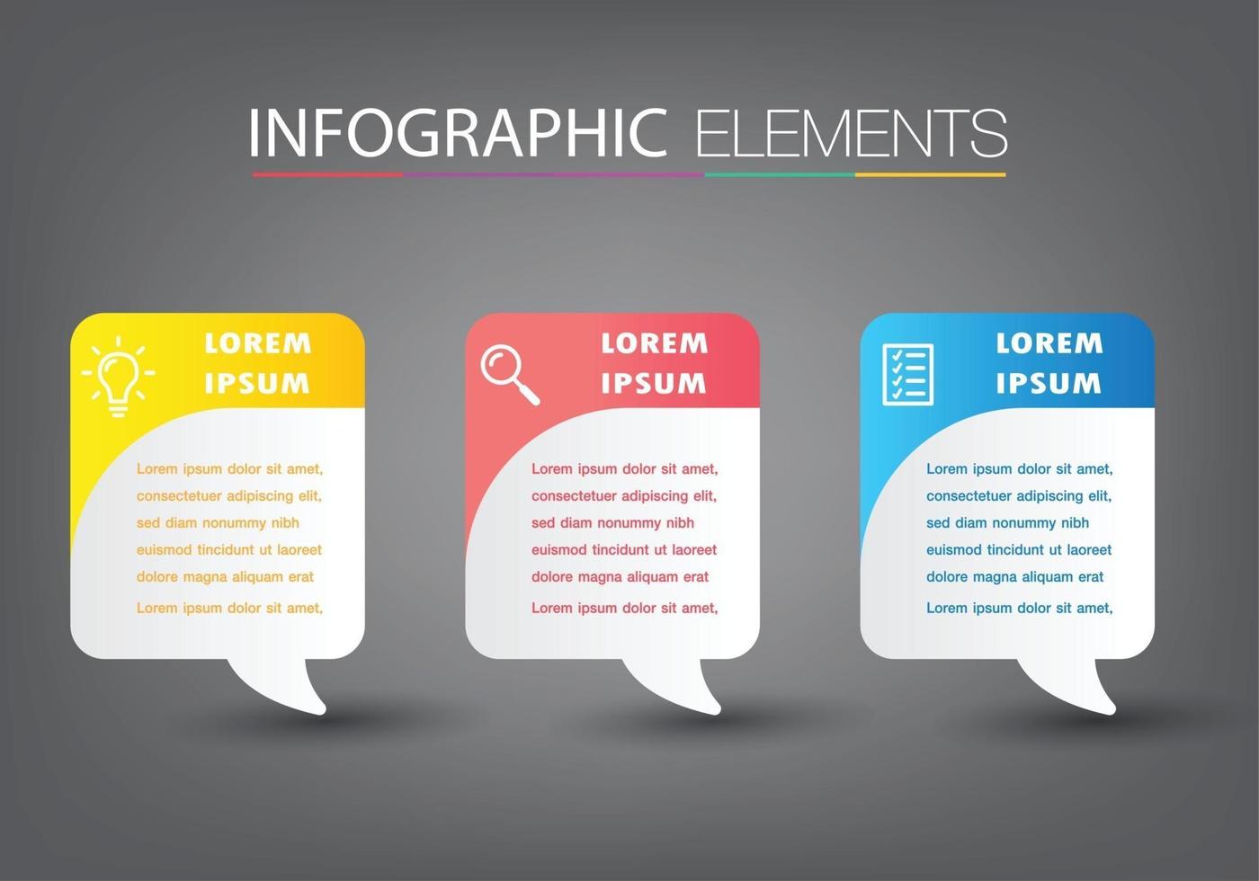 modern text box template banner Infographics vector