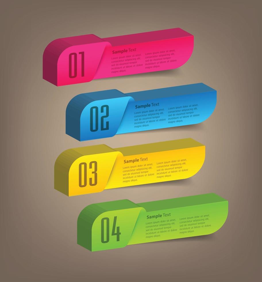 modern text box template banner Infographics vector