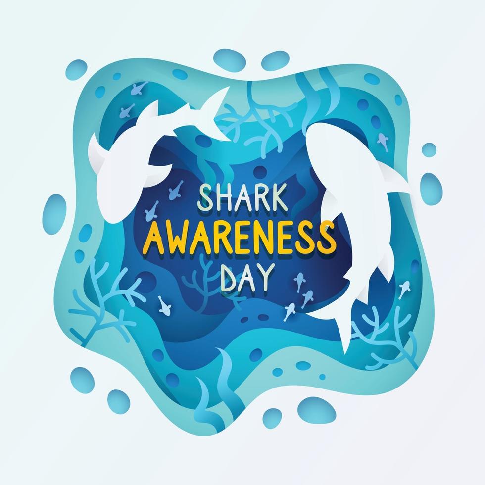 Shark Awareness Day Concept vector