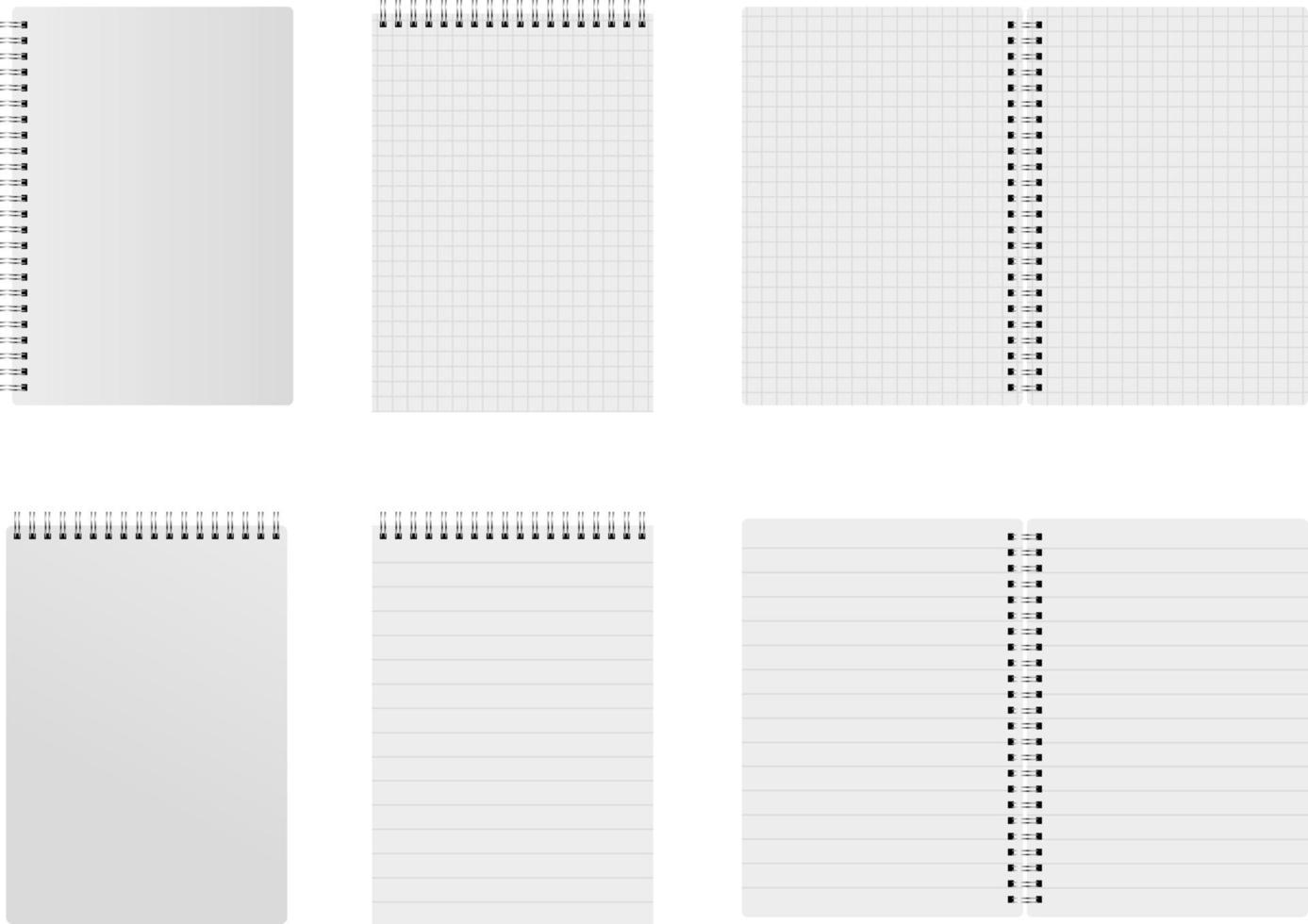 set of block notes vector