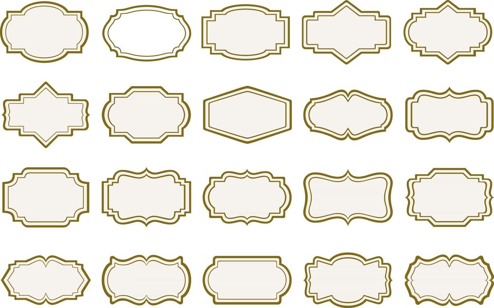 set of vintage frames and labels vector