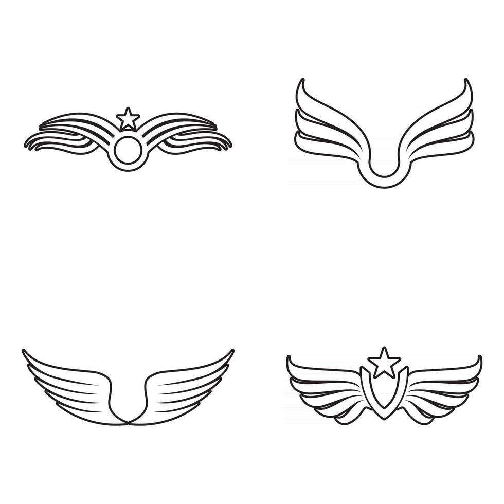 Falcon wing  Logo Template vector