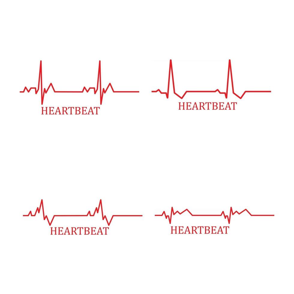 Heart beat monitor pulse line vector