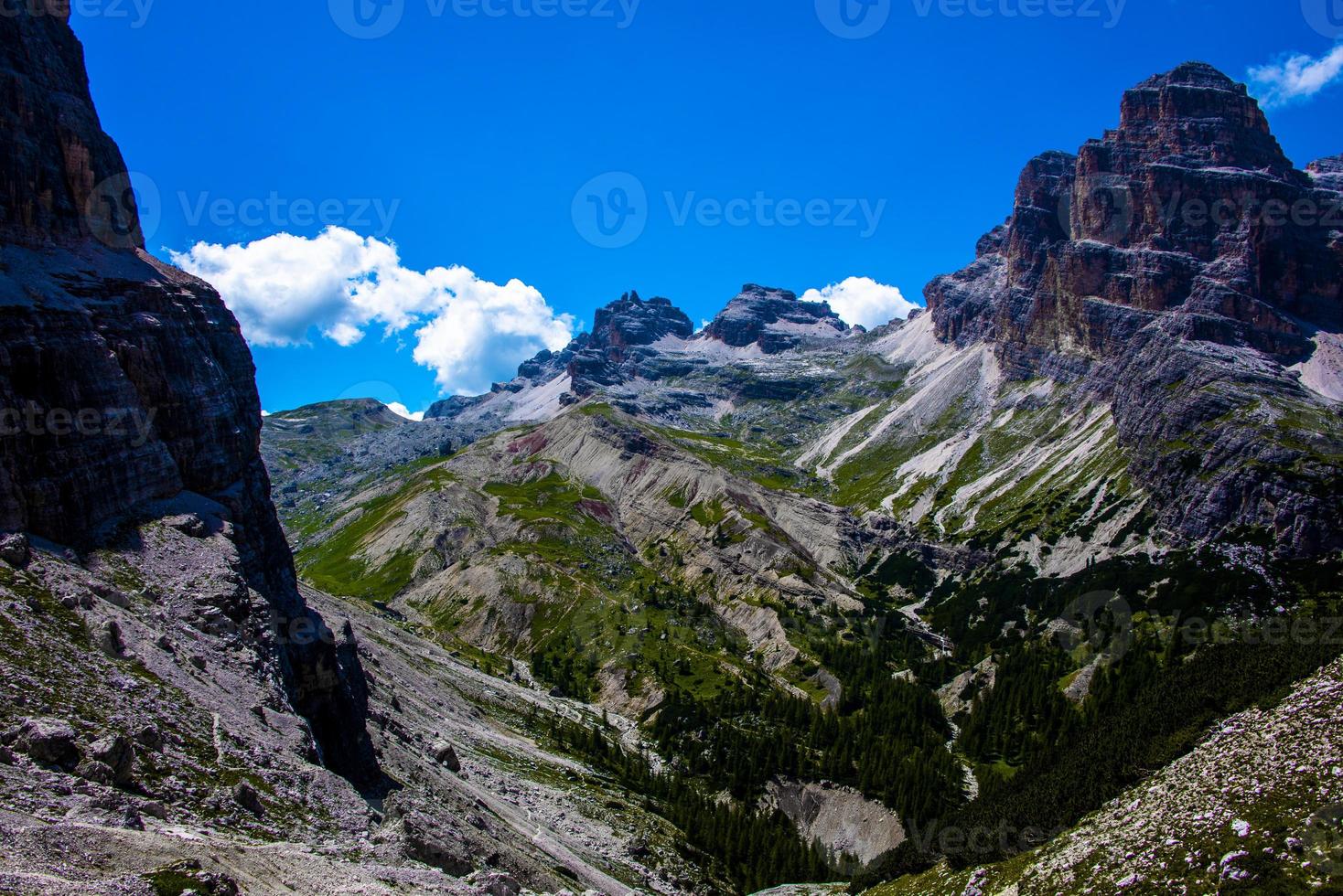Green valley in the dolomites photo